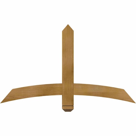 Ekena Millwork Bellingham Rough Sawn Timber Gable Bracket, Western Red Cedar, 48"W x 28"H x 4"D x 4"F, 14/12 Pitch GBW048X28X0404BEL00RWR